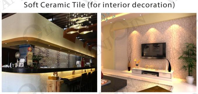 Slate Travertine Soft Ceramic Tile Lightweight , Indoor exterior wall tiles Easy Installed