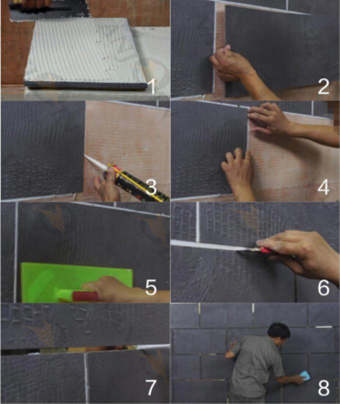 Fire Retardant Flexible Dermatoglyph Wall Ceramic Tile Clay Material