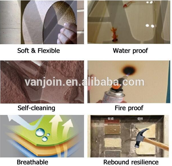 Environmental Flexible Ceramic Tile Lightweight Soft Wall Tile Stone Style