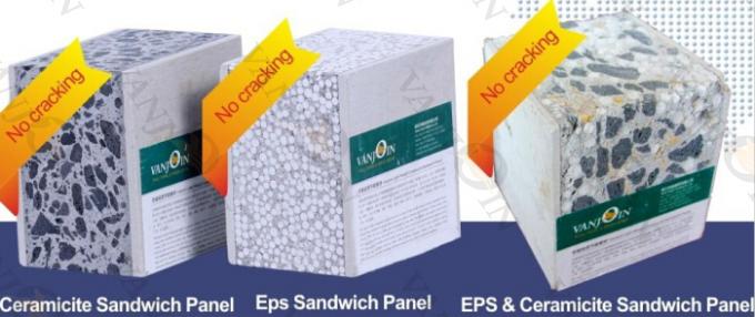 100% Non Asbestos EPS Cement Sandwich Panel , Lightweight Composite Panels