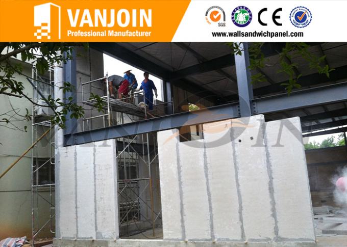 Steel structure eps foam panels , concrete soundproof wall panels house solution