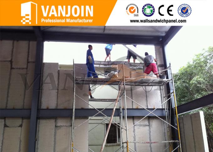 Steel structure eps foam panels , concrete soundproof wall panels house solution