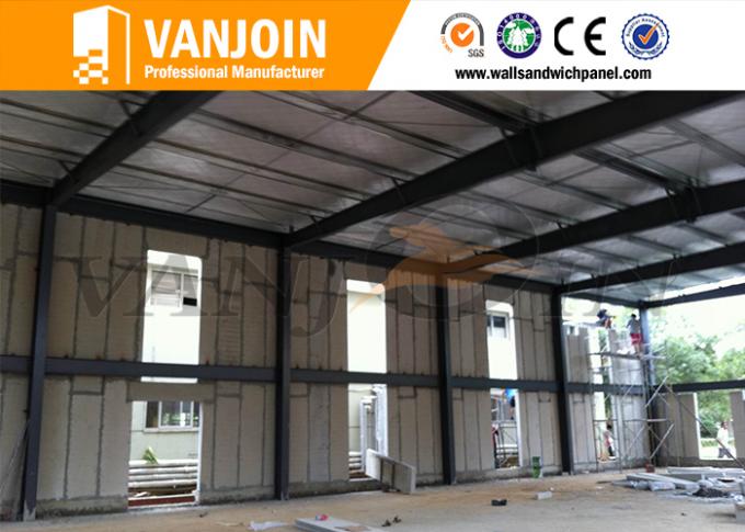 Steel structure eps foam panels , concrete soundproof wall panels house solution