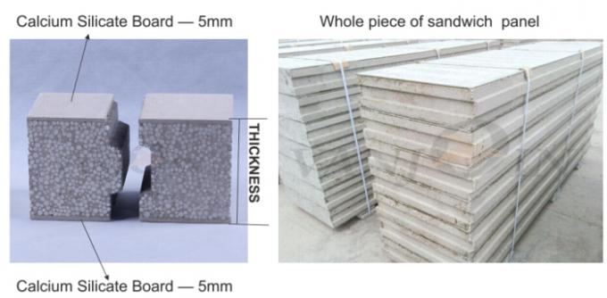 Wind Proof EPS Cement Sandwich Panel with Lightweight Building Material , 2270*610mm
