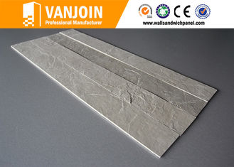 China Flexible 2.5MM Thickness Interior / Exterior Irregular Decorative Stone Tiles 300*600mm / 600*600mm supplier
