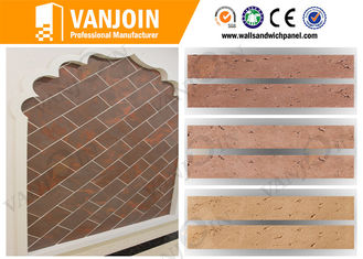 China Retro Style Fireproof Flexible Wall Tiles , Soft Split Brick Tile supplier