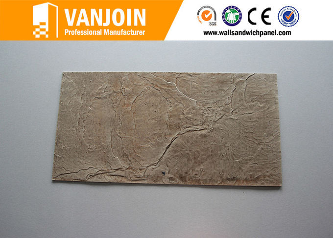 Flexible 2.5MM Thickness Interior / Exterior Irregular Decorative Stone Tiles 300*600mm / 600*600mm