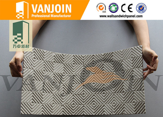 Low Carbon Anti Seismic Soft Ceramic Tiles With Clay Material , Stone Facing