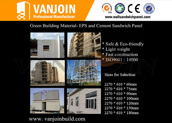 Expandable Polystyrene EPS Composite Wall Panels High Strength