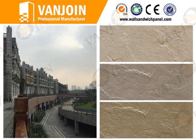 Exterior Wall Tiles Lightweigh Slate Decorative Stone Tiles 3mm Thickness for High Buildings