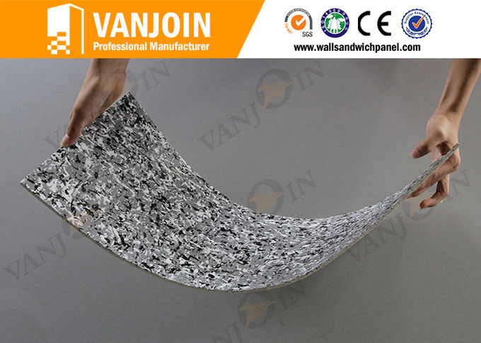 Acid Resistant Fireproof Lightweight Flexible Wall Tiles Soft Granite Style