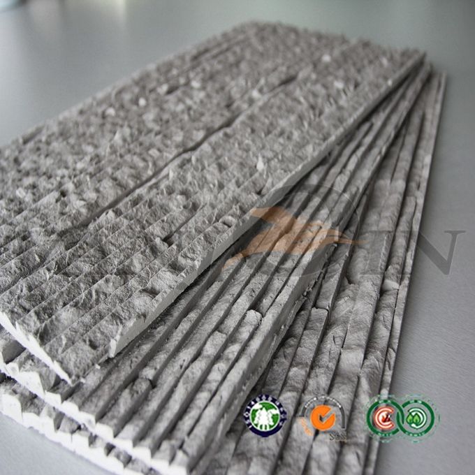 Waterproof Flexible 600x300 Outdoor Decorative Stone Tiles For Public Buildings