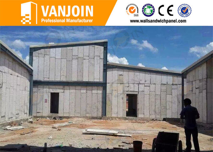 100MM Reinforced Eps Solid Core composite exterior wall panels 1000℃ Fireproof