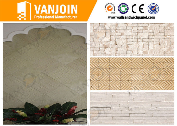 Waterproof Flexible 600x300 Outdoor Decorative Stone Tiles For Public Buildings