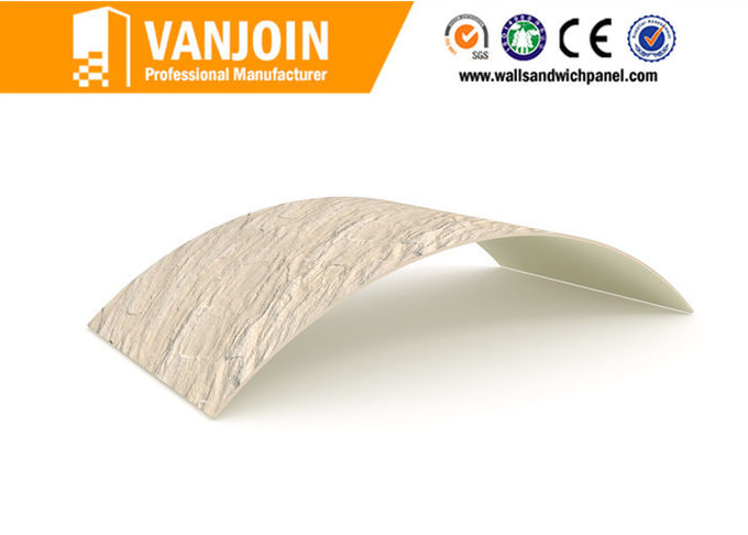 Semi - polished Flexible 3d Ceramic Wall Tile Light Clay Exterior Building Material