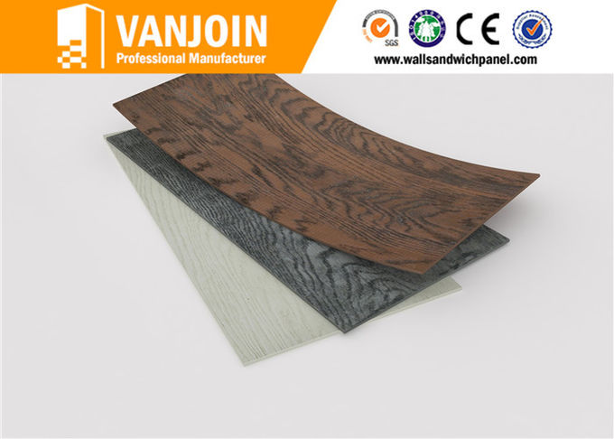 Flexible White Color Wood Texture decorative wall panels 580x280 for Office Building